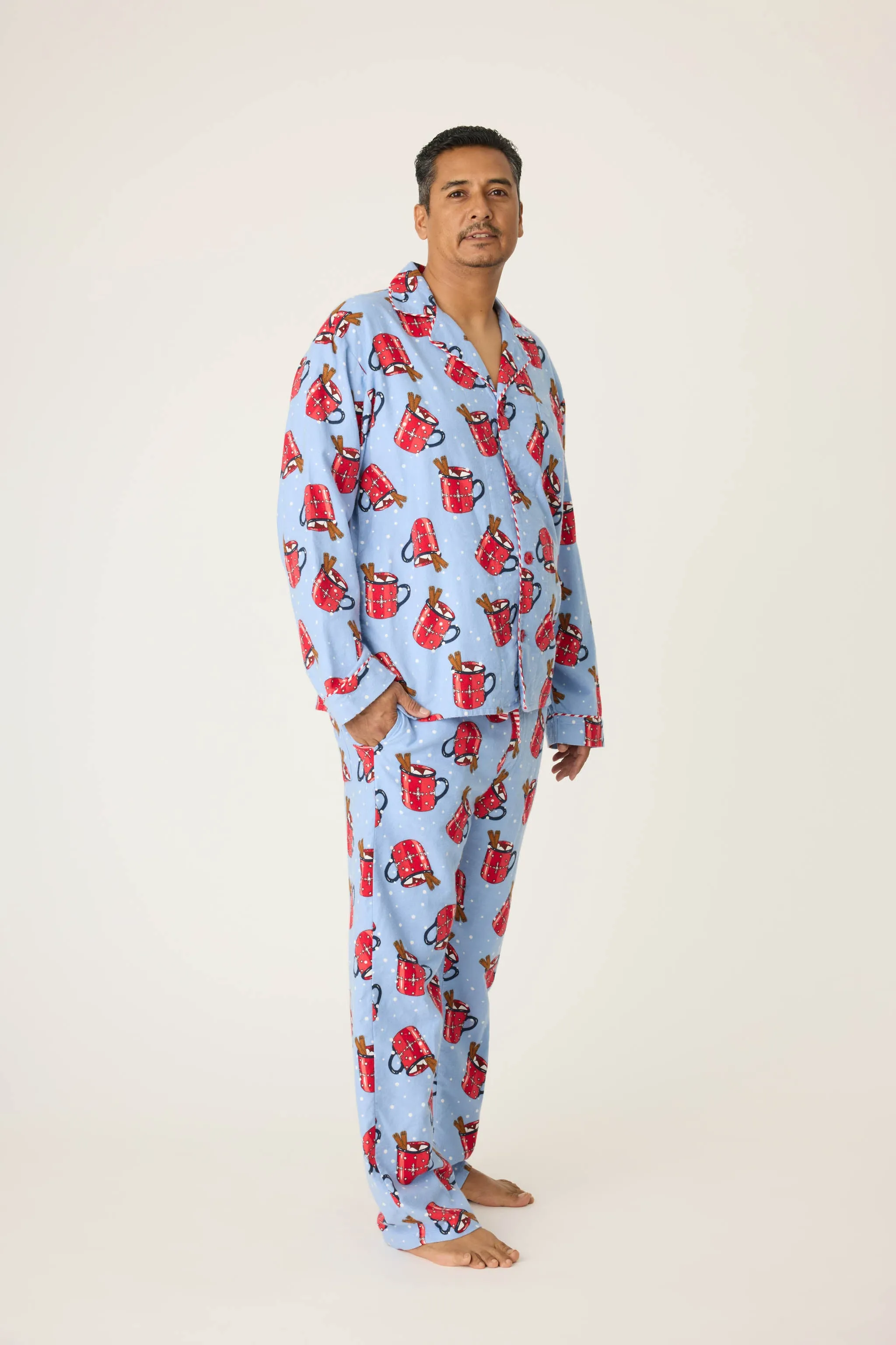 Hug In A Mug Men's Flannel PJ Set
