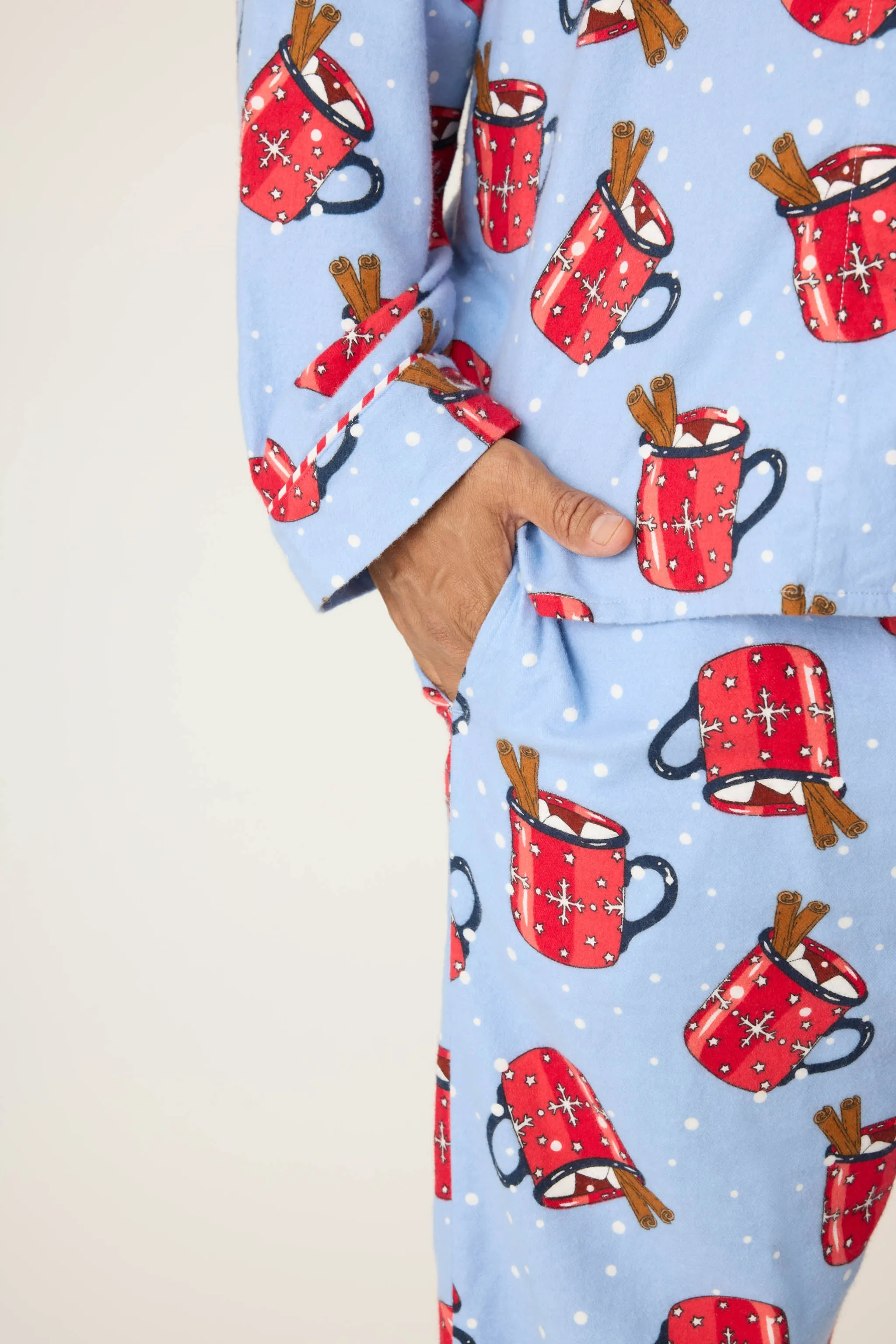 Hug In A Mug Men's Flannel PJ Set