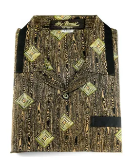 Hy-Brow Plus High Classic Nightdress For Men - Printed Design Nightwear