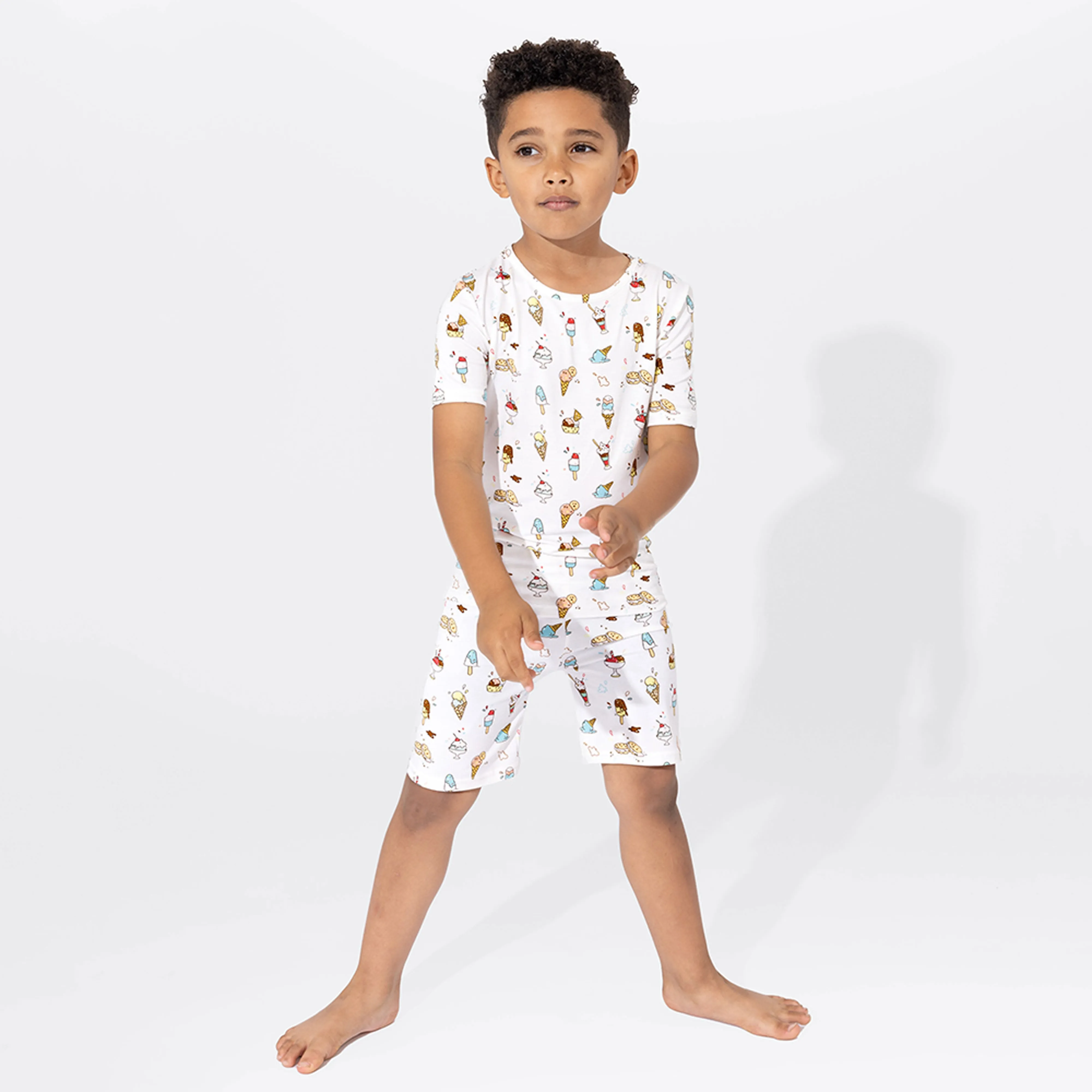 Ice Cream Bamboo Kids Pajama Short Set