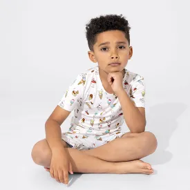Ice Cream Bamboo Kids Pajama Short Set