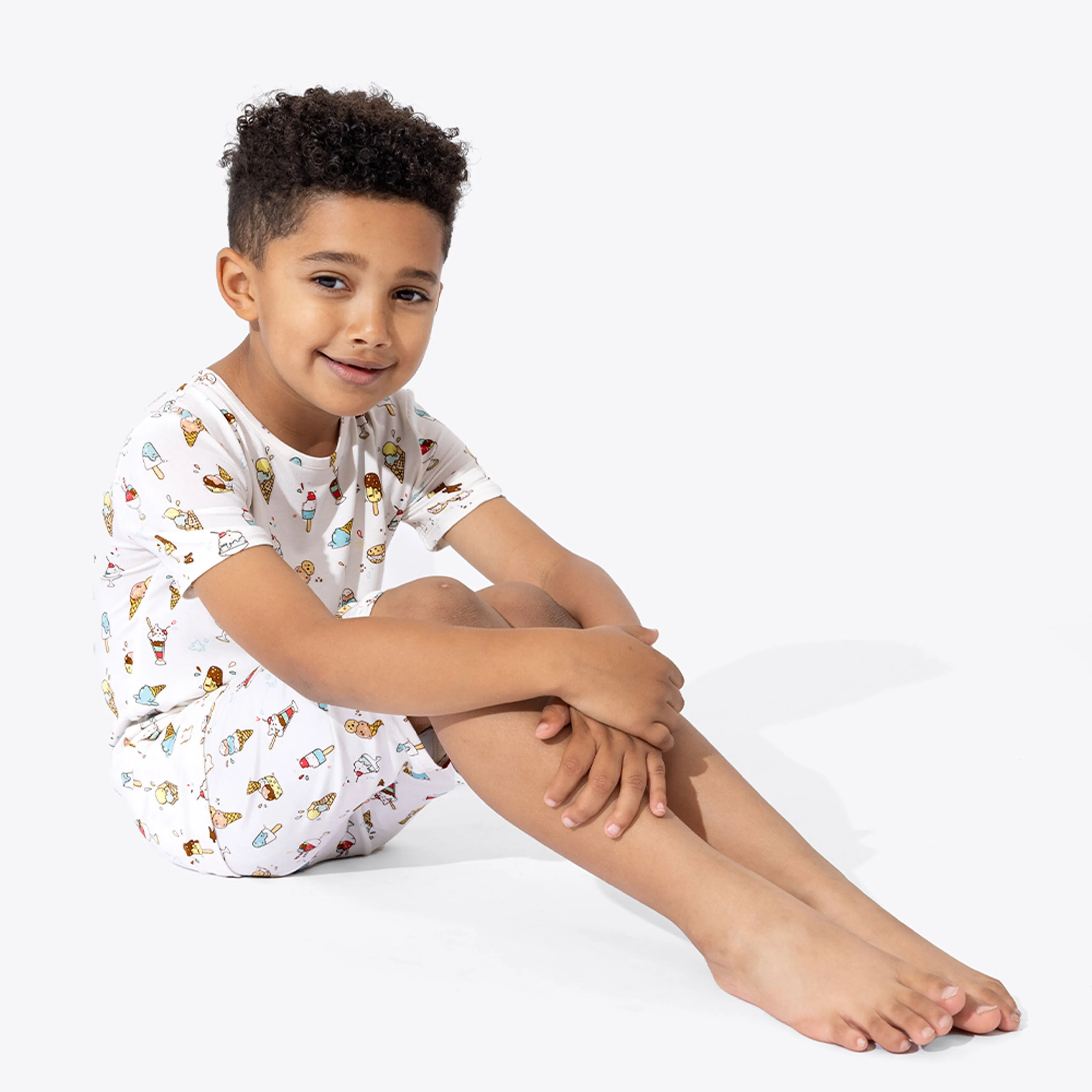 Ice Cream Bamboo Kids Pajama Short Set