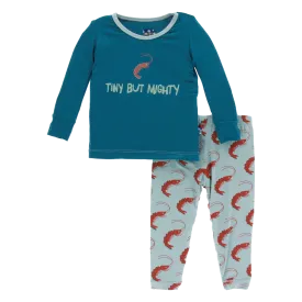 Jade Shrimp Long Sleeve Pj Set