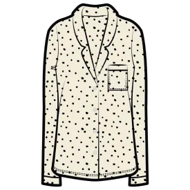 Korrah Pajama Shirt | Cloud with Black Dots