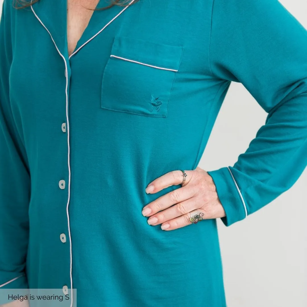 Korrah Pajama Shirt | Harbour Blue