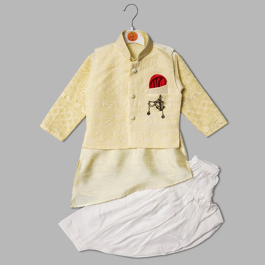 Lemon Boys Kurta Pajama with Jacket