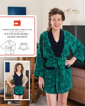 Liesl   Co., Wynwood Robe   Sleep Shorts Sewing Pattern