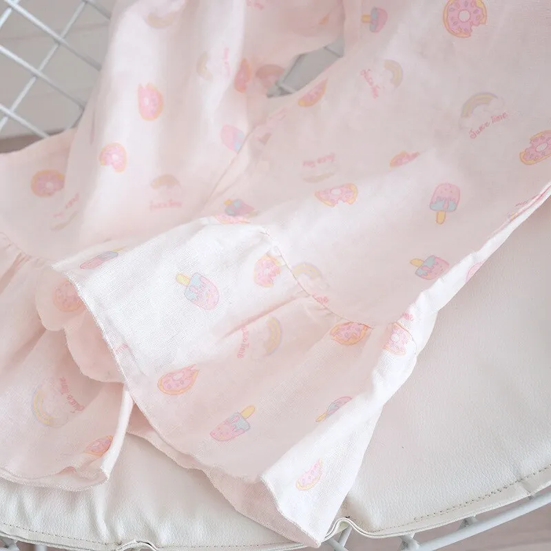 Long-Sleeved Cotton Pajama Set