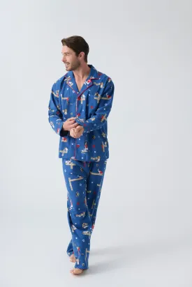Love Leo Dog Rescue Cozy Men's Flannel PJ Set