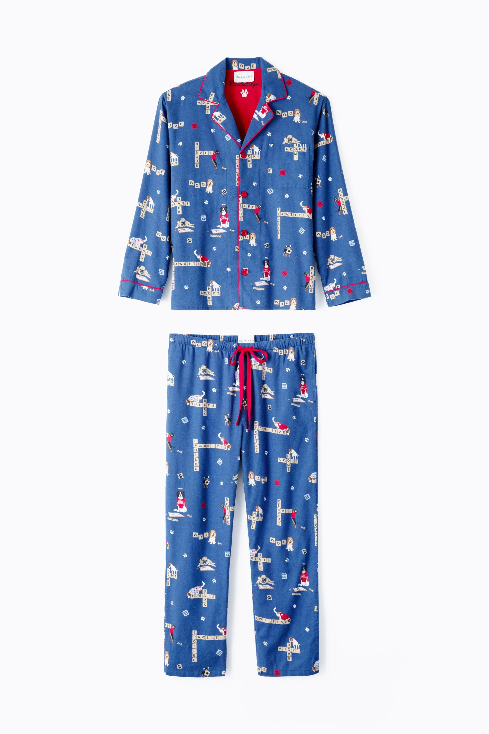 Love Leo Dog Rescue Cozy Men's Flannel PJ Set