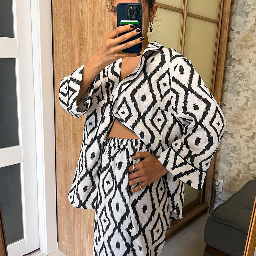 Luxury Printed Pajama Set