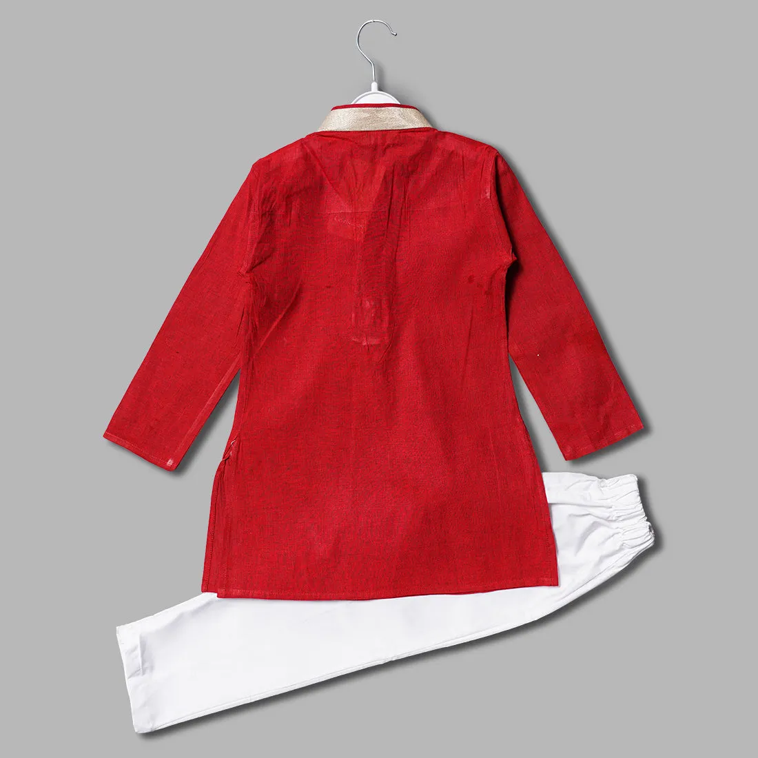 Maroon & Orange Boys Kurta Pajama