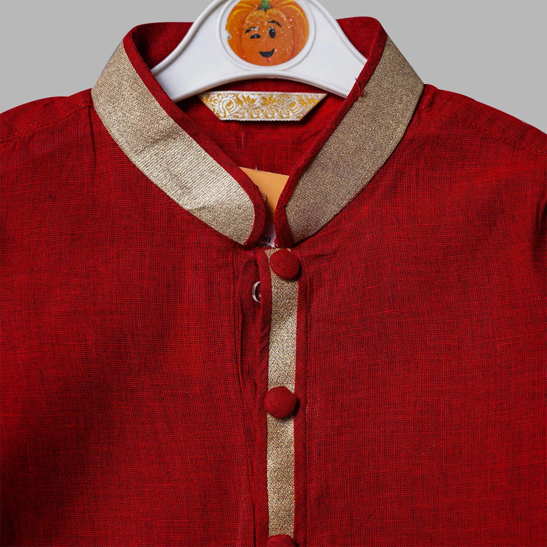 Maroon & Orange Boys Kurta Pajama