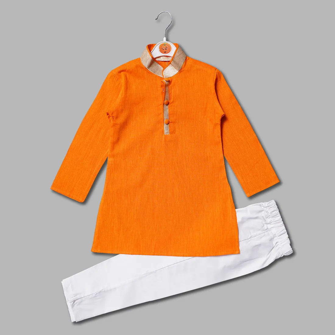 Maroon & Orange Boys Kurta Pajama