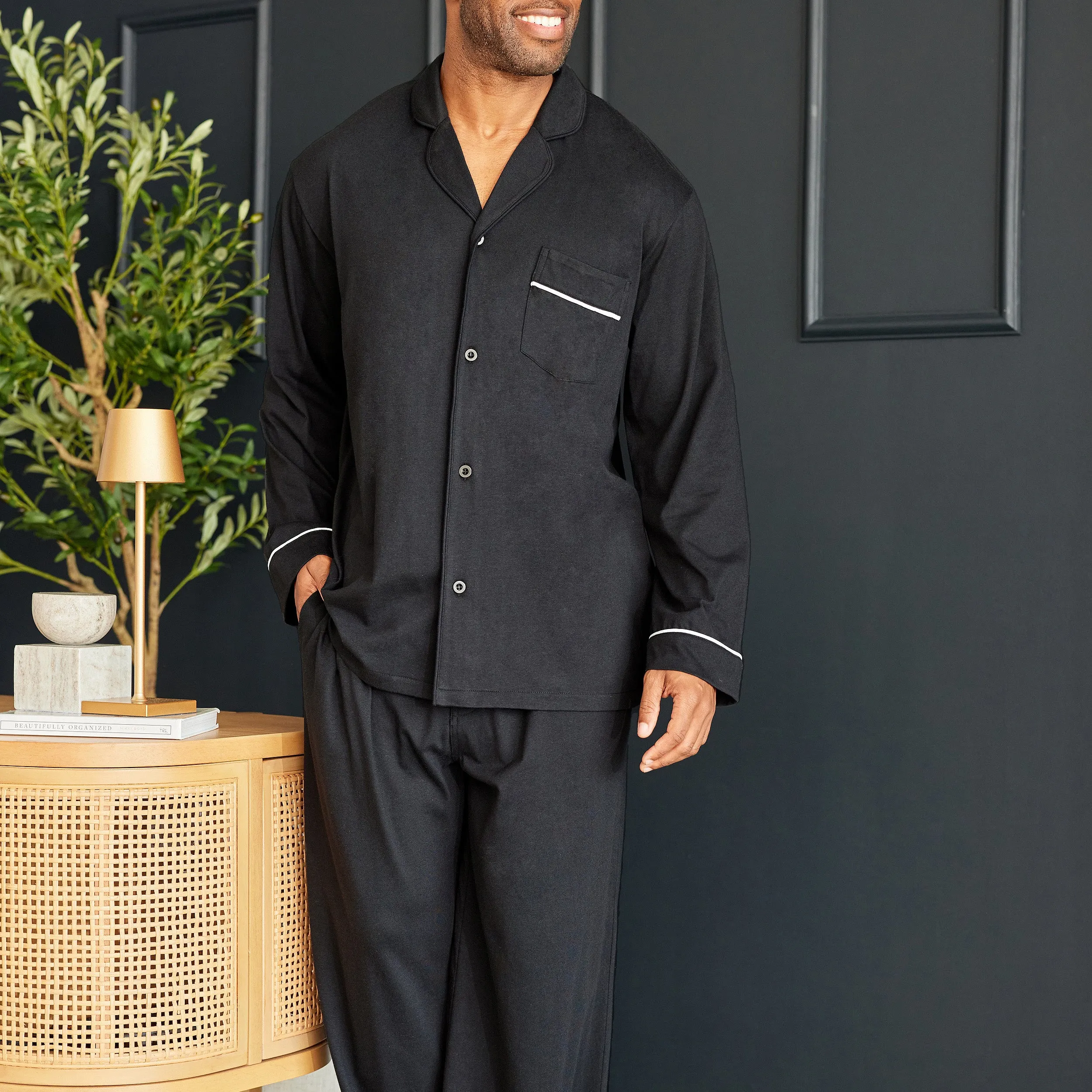 Mens Classic Knit Pajamas Set