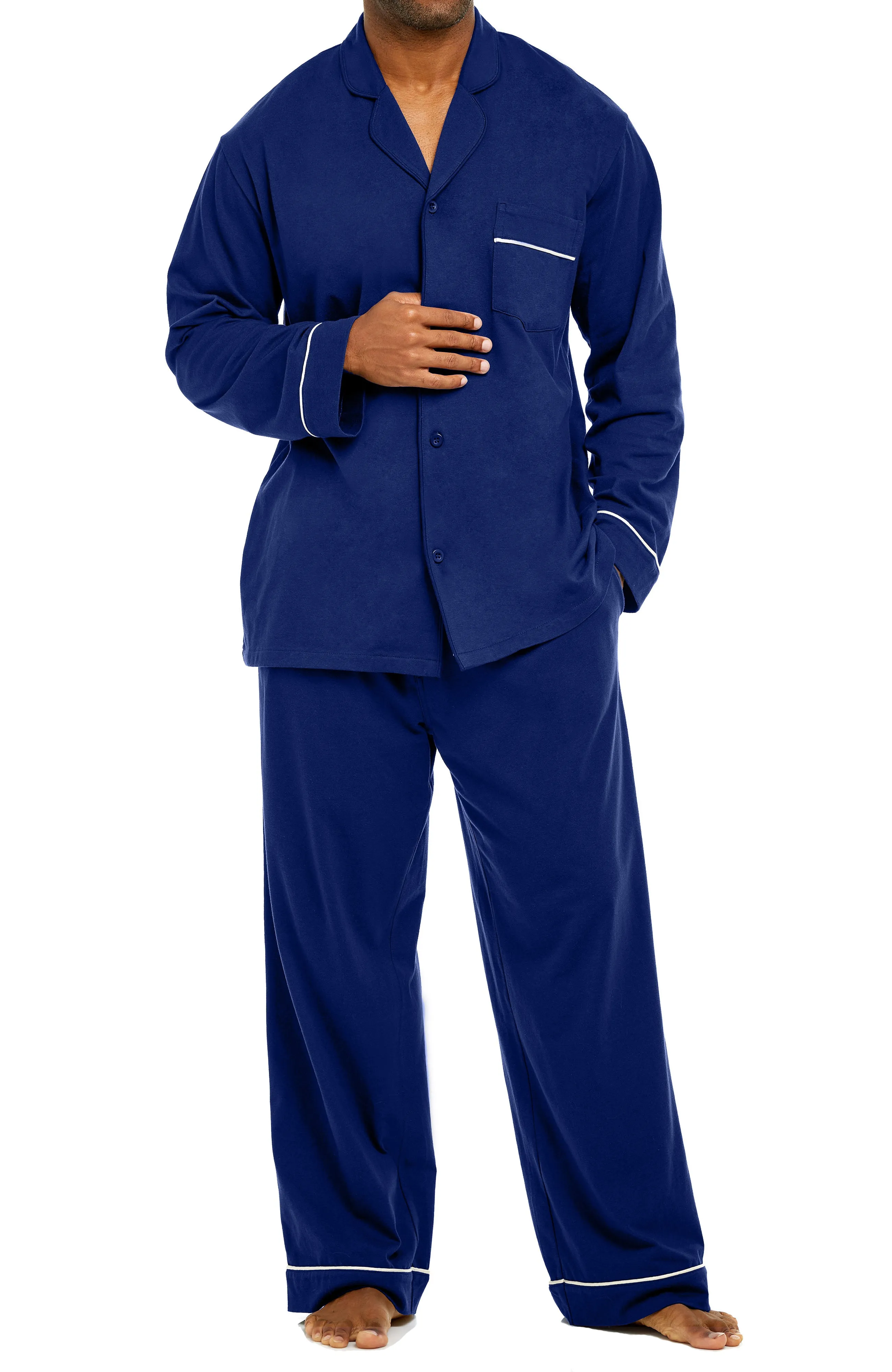 Mens Classic Knit Pajamas Set