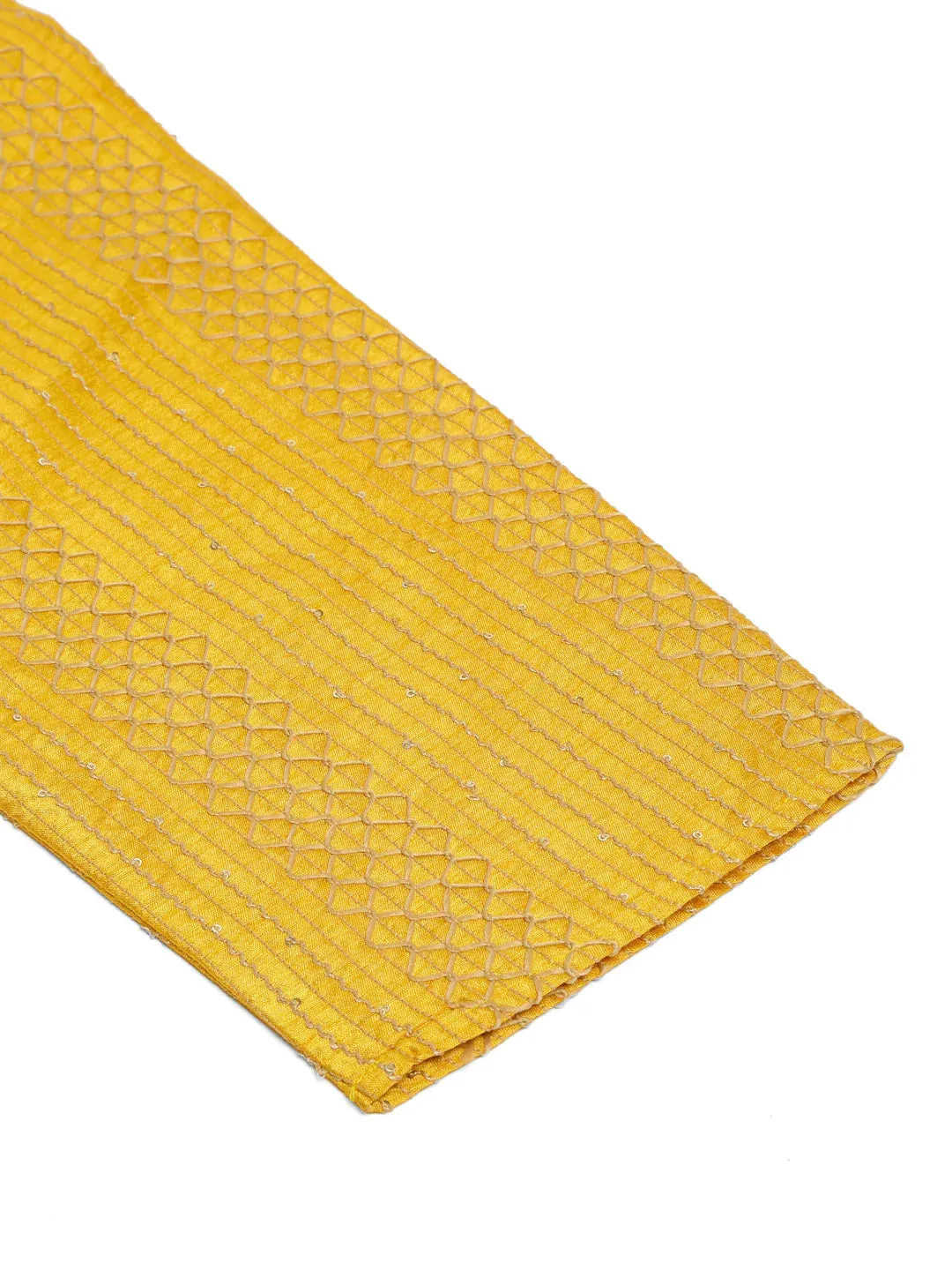 Men'S Mustard Embroiderd Kurta Pajama