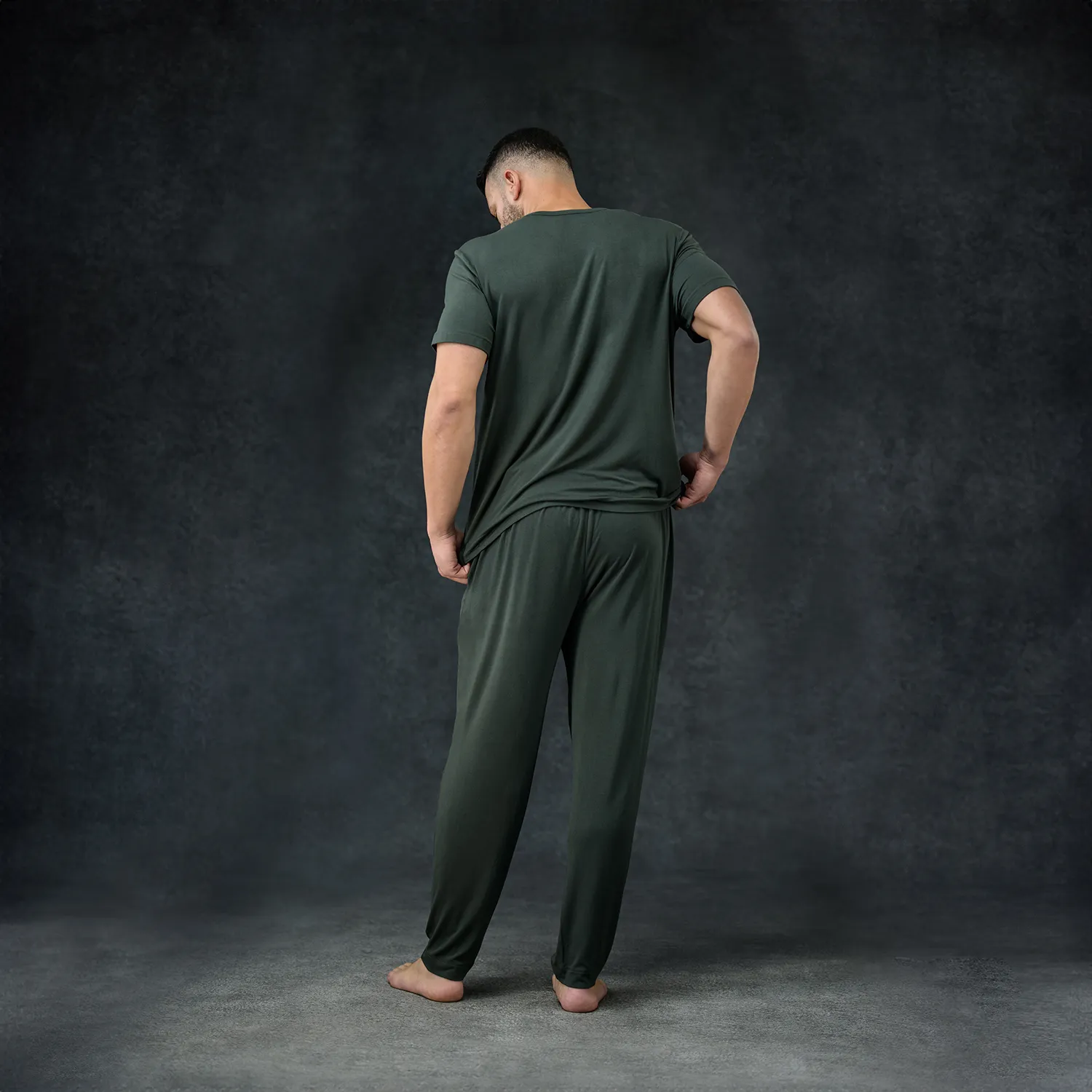 Men's Pajama Set - Pant   Tee (Evergreen)