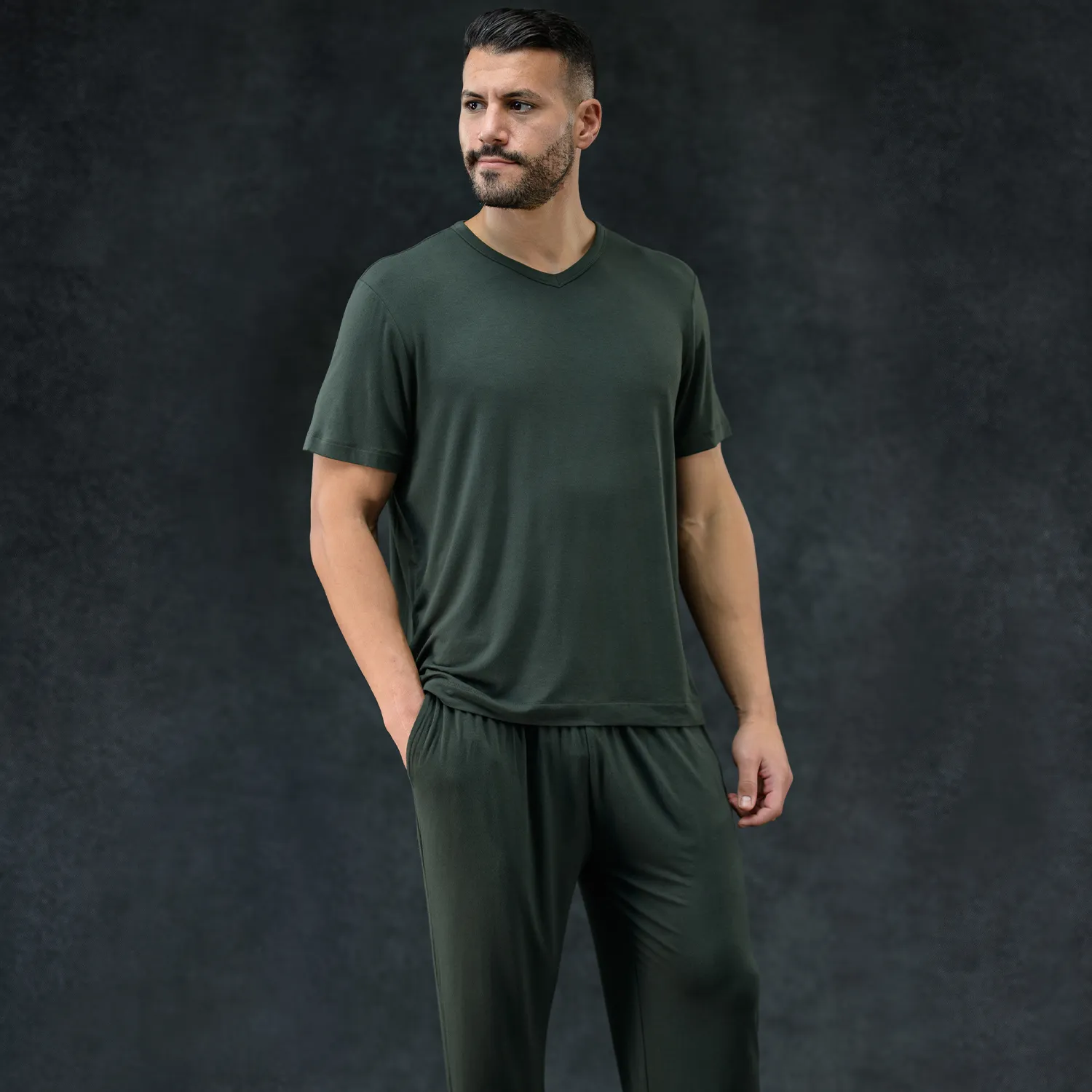 Men's Pajama Set - Pant   Tee (Evergreen)