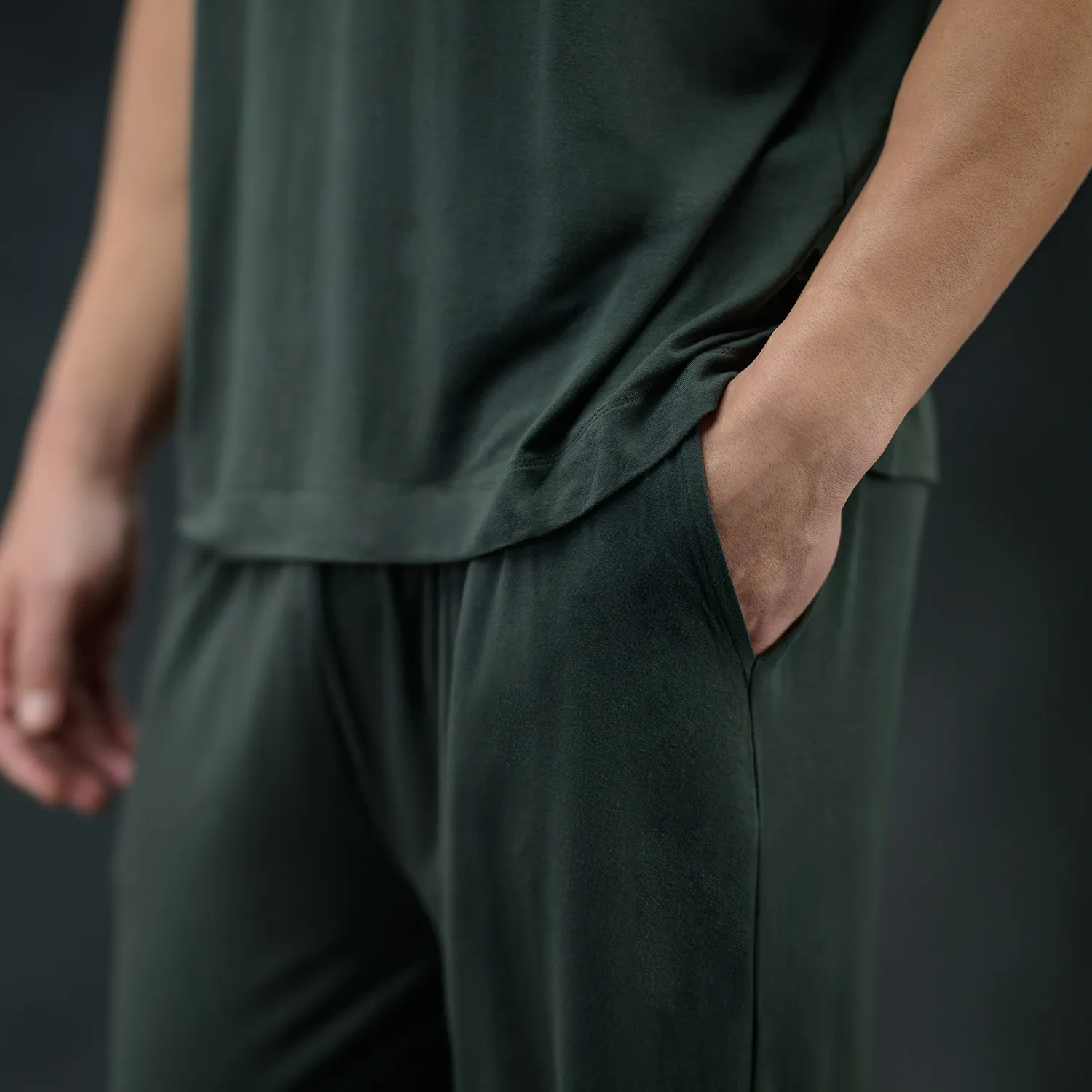 Men's Pajama Set - Pant   Tee (Evergreen)