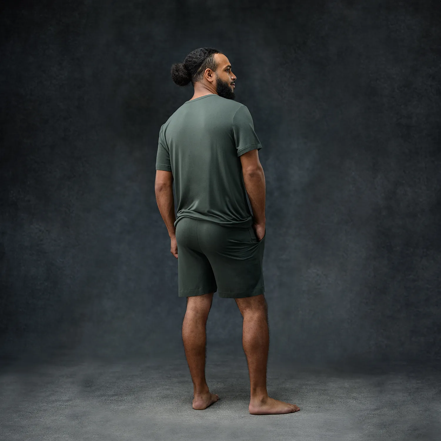 Men's Pajama Set - Short   Tee (Evergreen)
