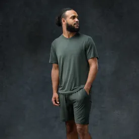 Men's Pajama Set - Short   Tee (Evergreen)