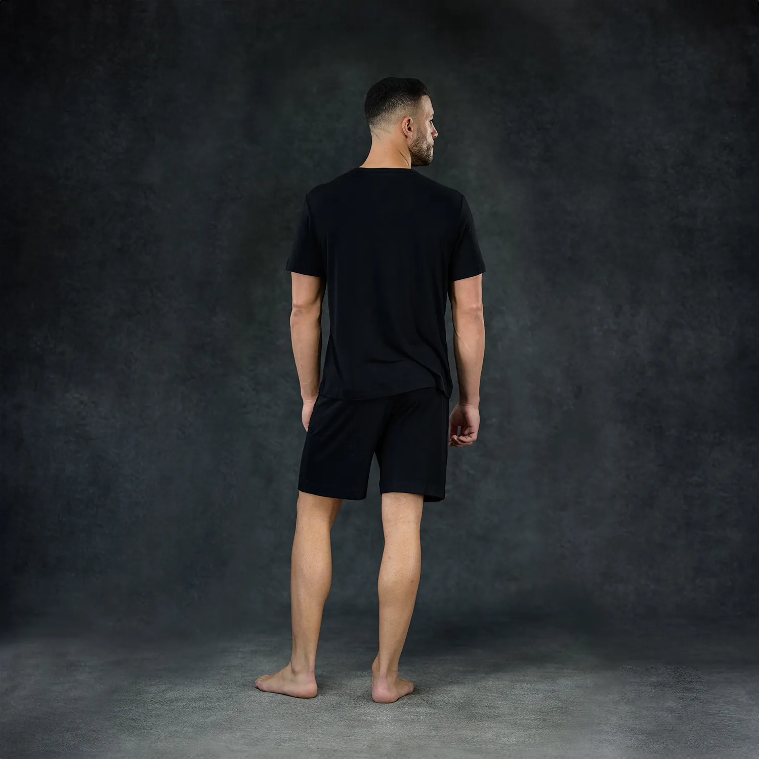 Men's Pajama Set - Short   Tee (Onyx)