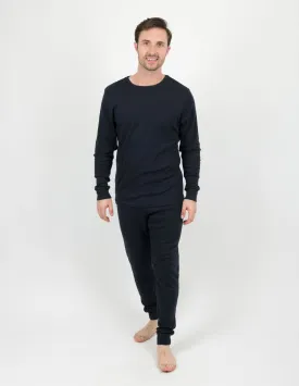 Mens Solid Navy Pajamas