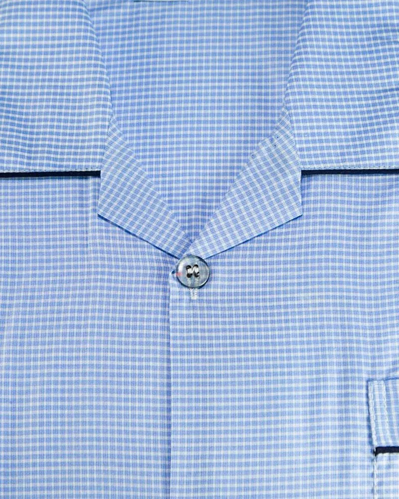 Mens Wedding Nightdress - Checkered Design Nightwear By Hy-Brow Plus High Classic