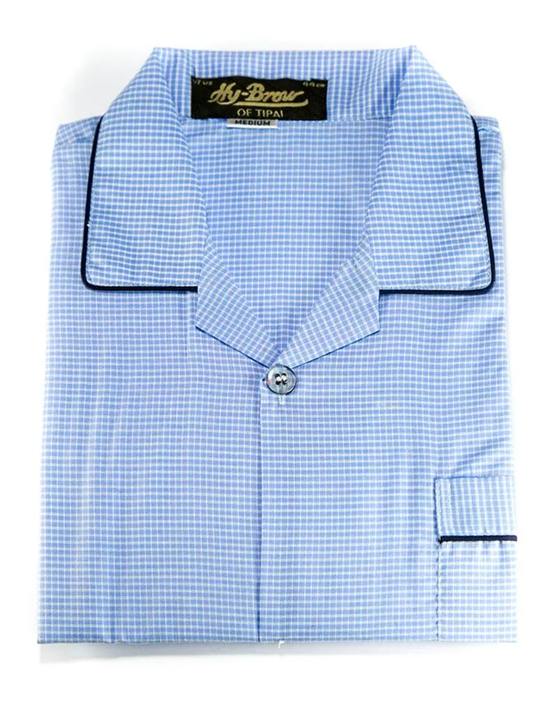 Mens Wedding Nightdress - Checkered Design Nightwear By Hy-Brow Plus High Classic