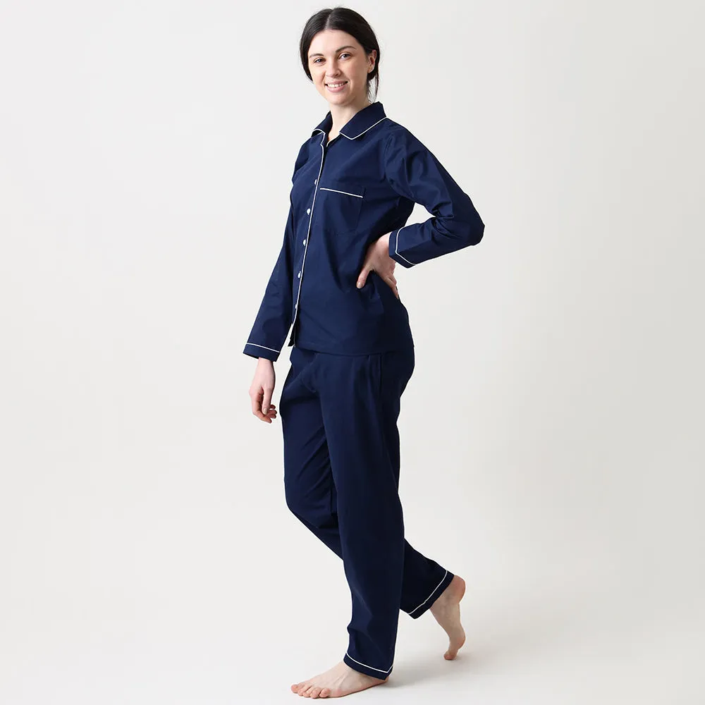 Midnight Navy Pajama Set for Women