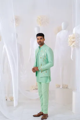 Mint Khidki Jodhpuri Set