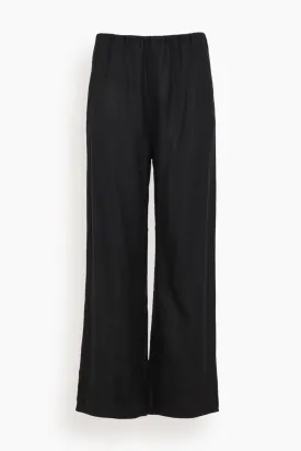 Monogram Flannel Pajama Bottoms in Black