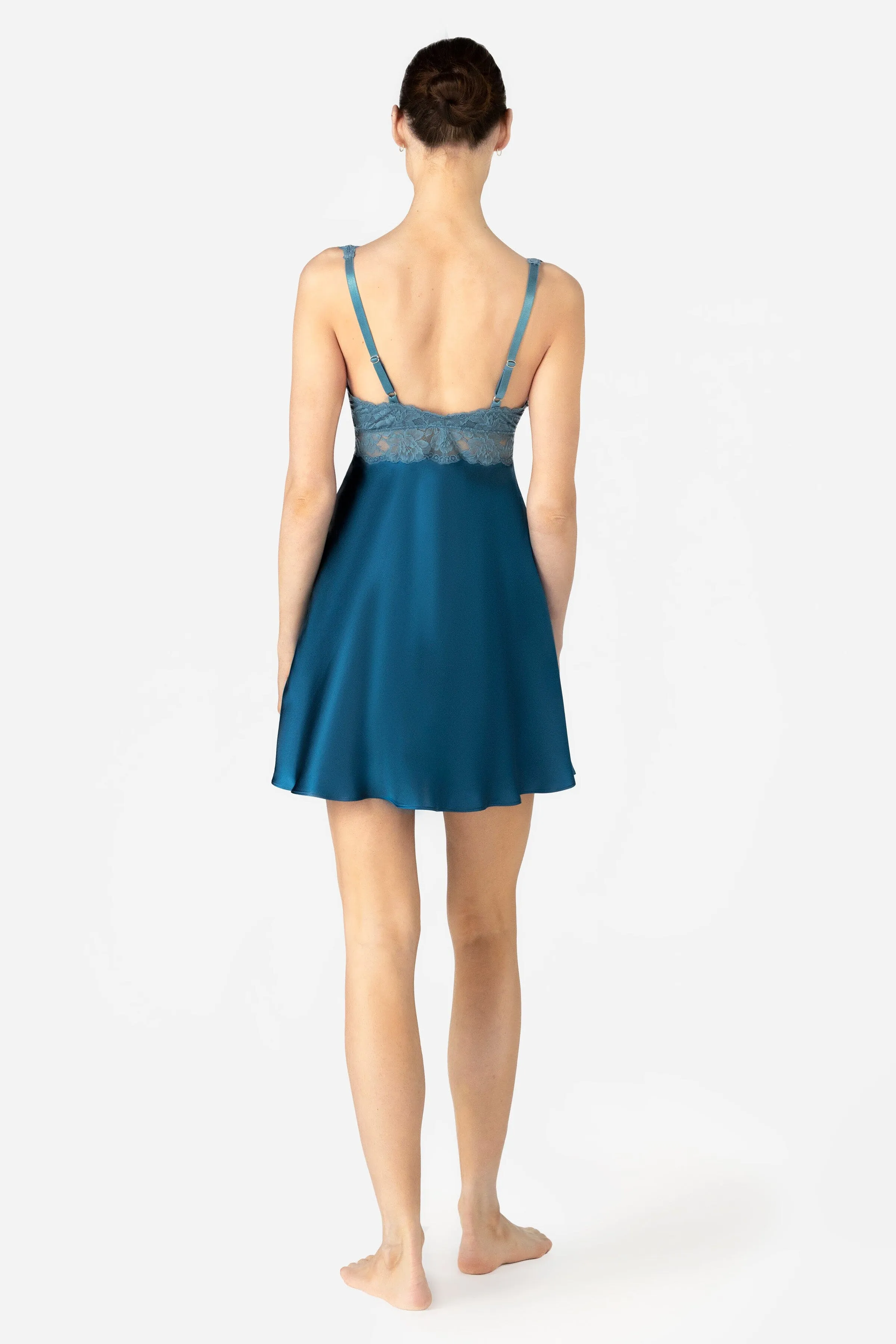 Morgan Iconic Bust-Support Silk Chemise