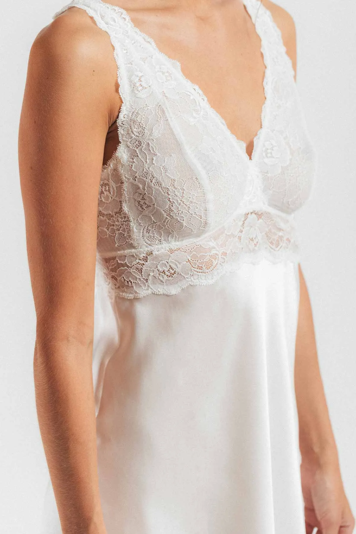 Morgan Iconic Bust-Support Silk Chemise