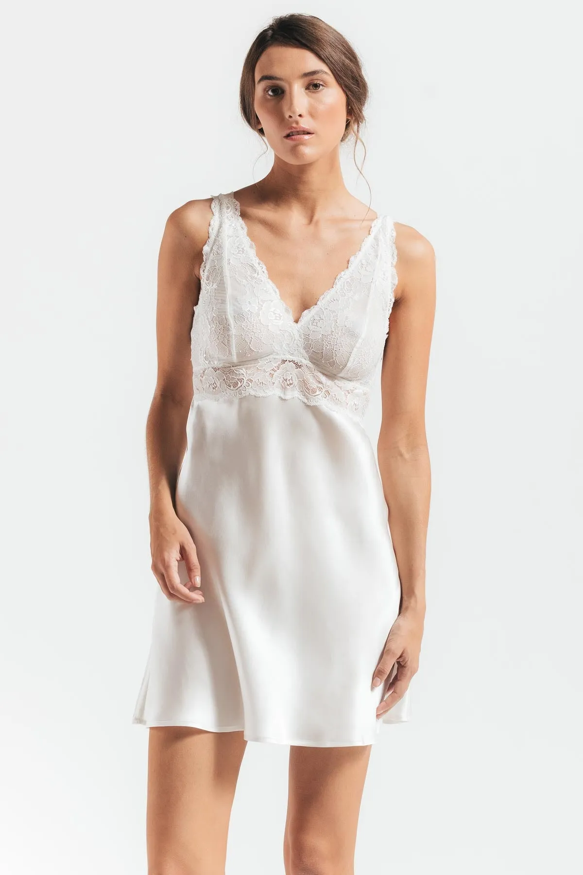 Morgan Iconic Bust-Support Silk Chemise
