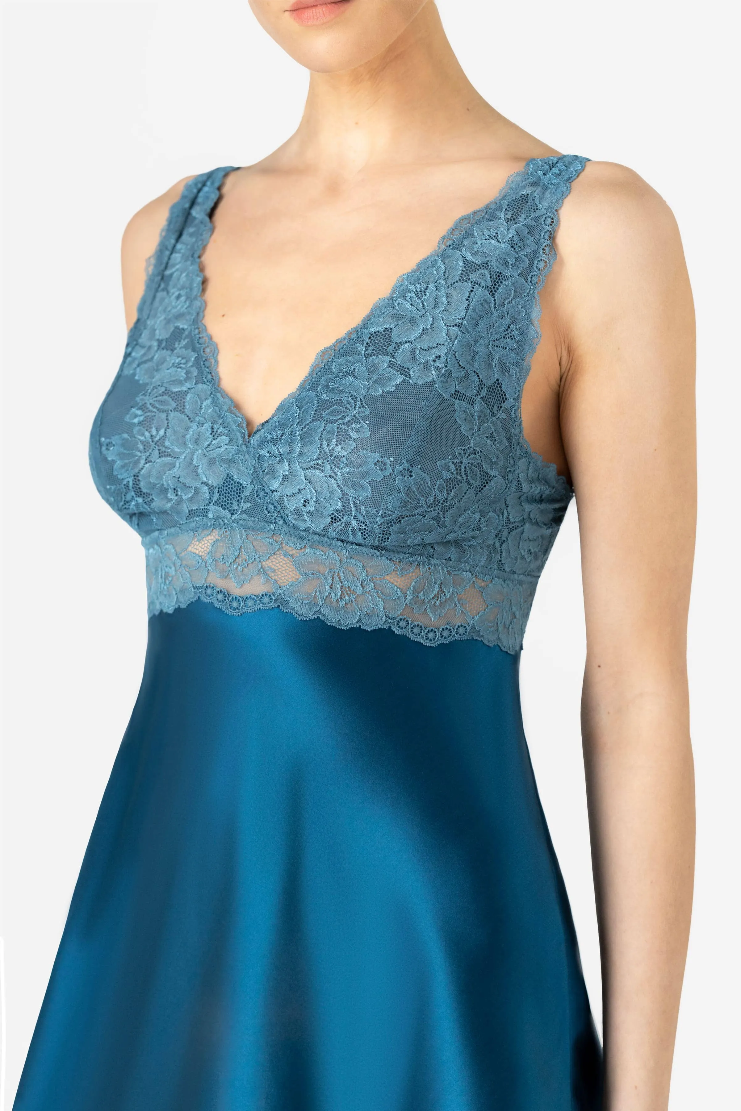 Morgan Iconic Bust-Support Silk Chemise