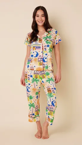 Moroccan Magic Pima Knit Capri Set