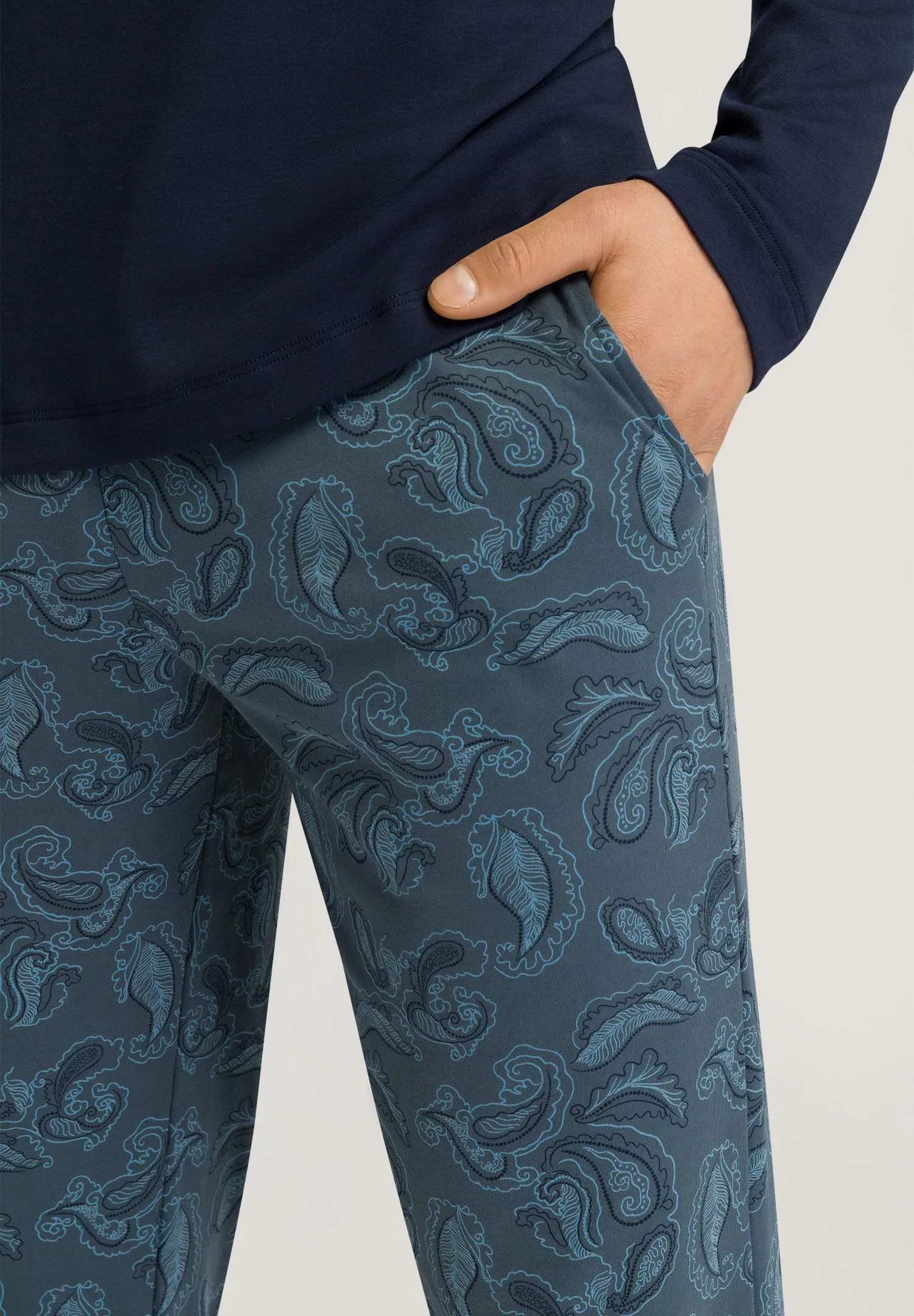 Night And Day Cotton V-Neck Pajama Set | Aqua Paisley 75462-2397