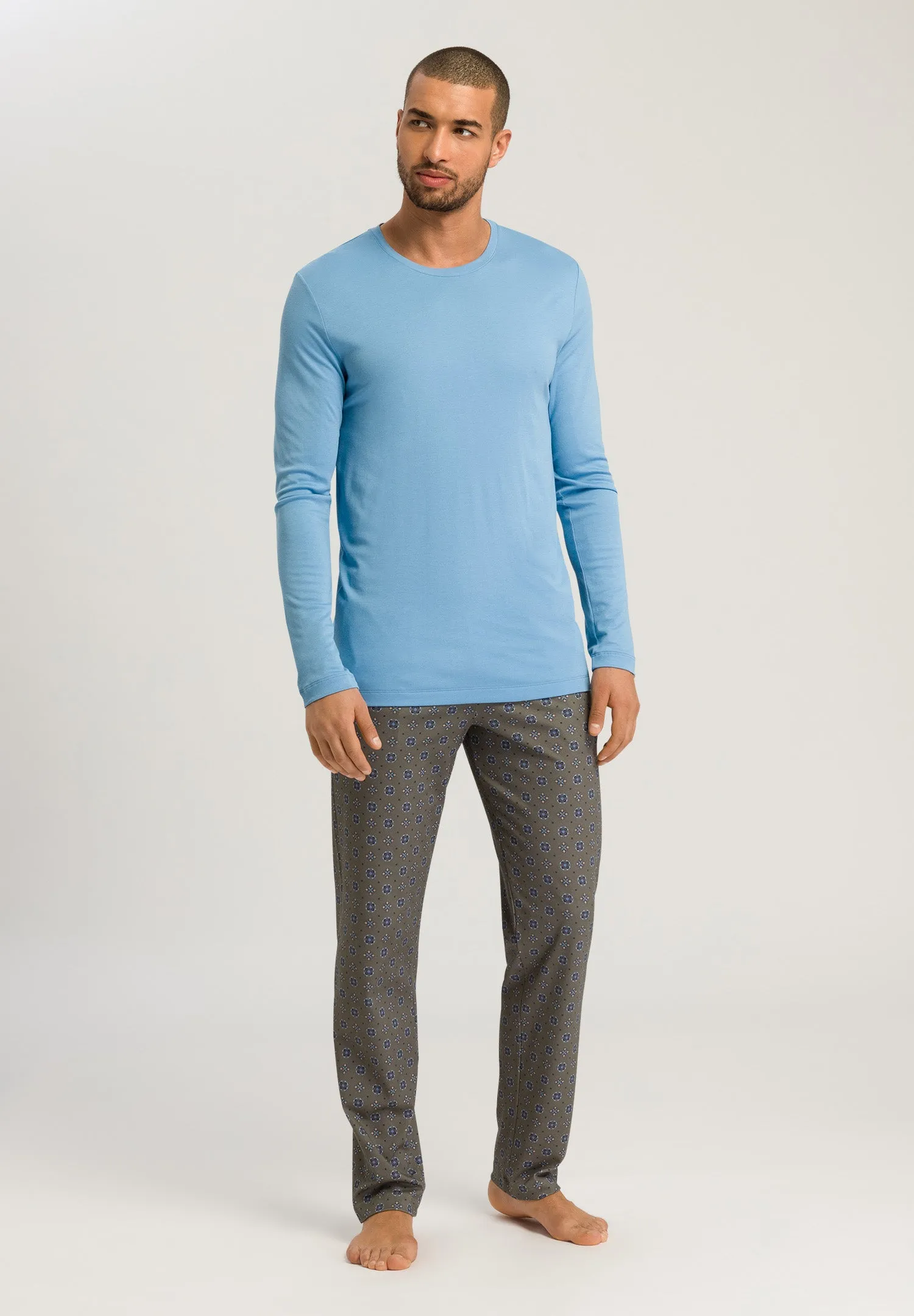 Night And Day Crew Neck Cotton Pajama Set | Antique Minimal 75111-2396