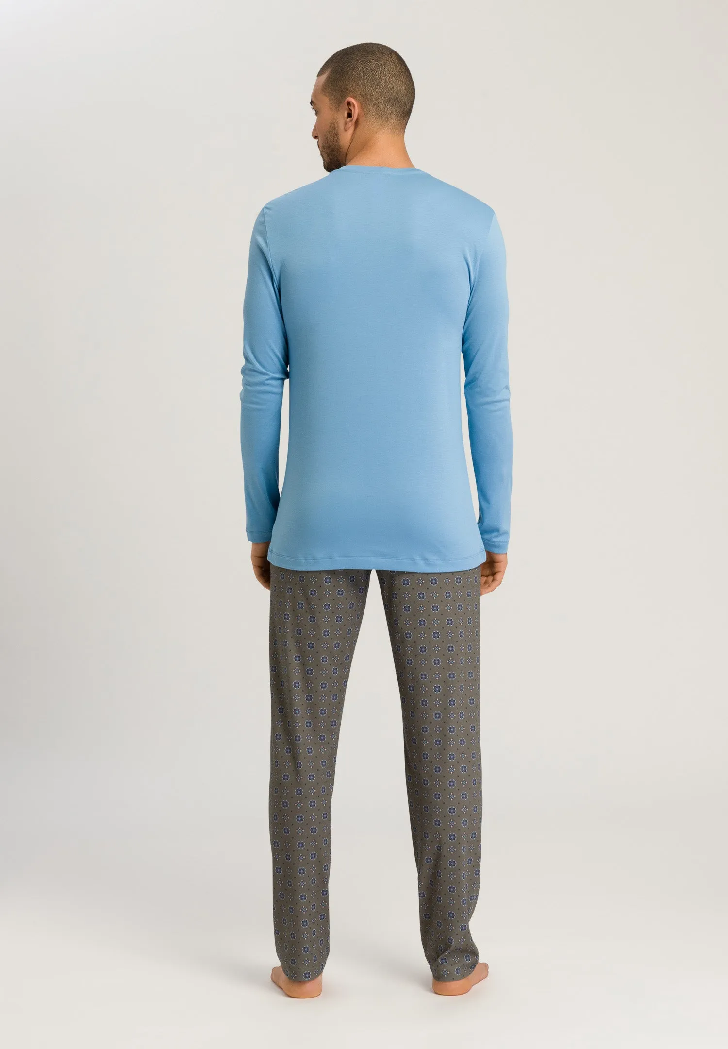 Night And Day Crew Neck Cotton Pajama Set | Antique Minimal 75111-2396