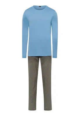 Night And Day Crew Neck Cotton Pajama Set | Antique Minimal 75111-2396
