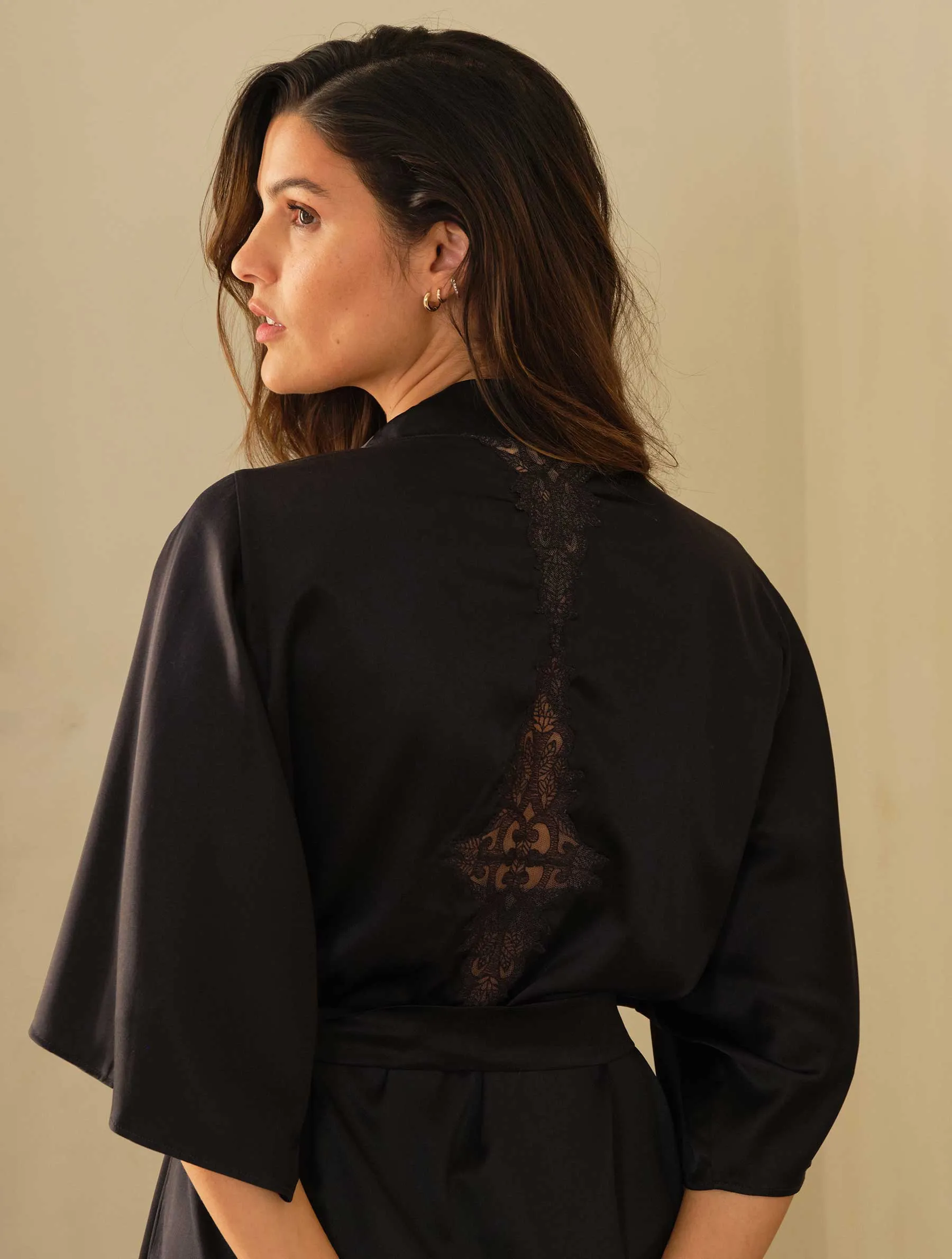 Onyx Silk Robe