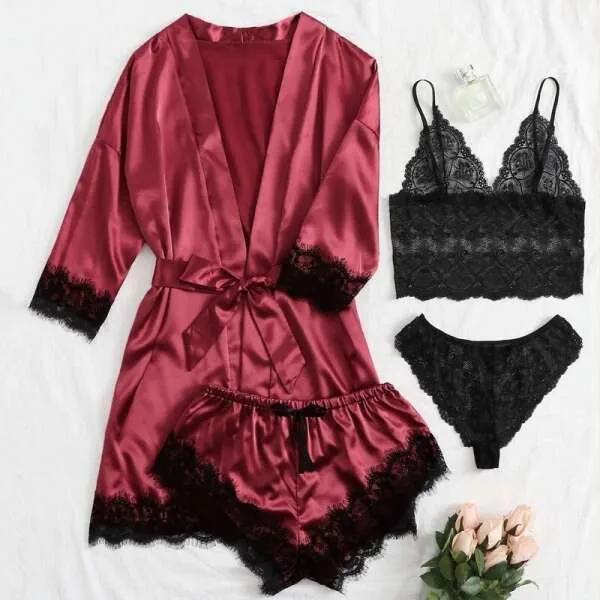 Pearlina - 4-piece set of pajamas and underwear