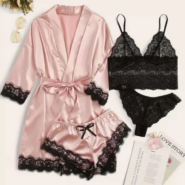 Pearlina - 4-piece set of pajamas and underwear