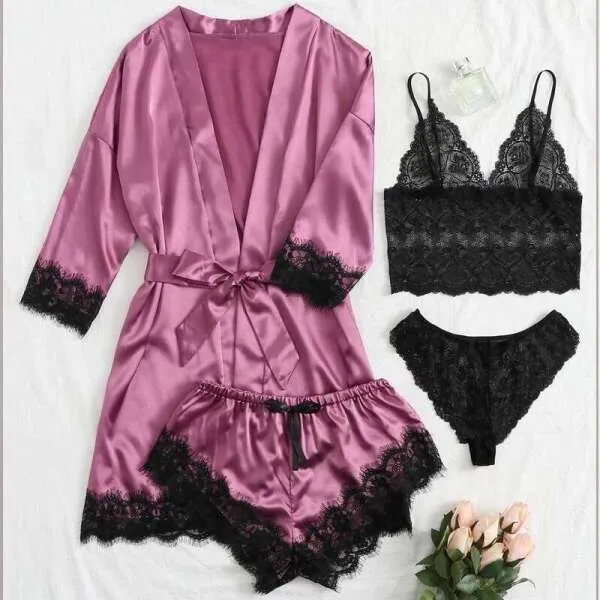 Pearlina - 4-piece set of pajamas and underwear