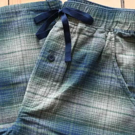 Pendleton Men's Pajama Pant in Blue Green Grey Plaid