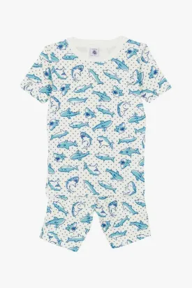 Petit Bateau Shark Short Boys Pajama Set (Size 6 left)