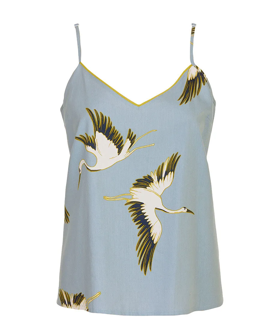 Piper Womens Crane Bird Print Cami