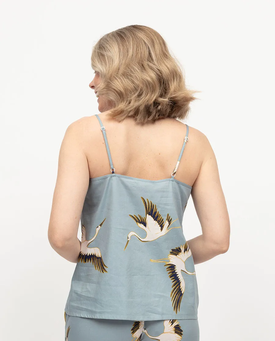 Piper Womens Crane Bird Print Cami